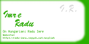 imre radu business card